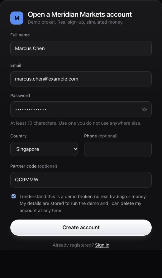 A client signs up.